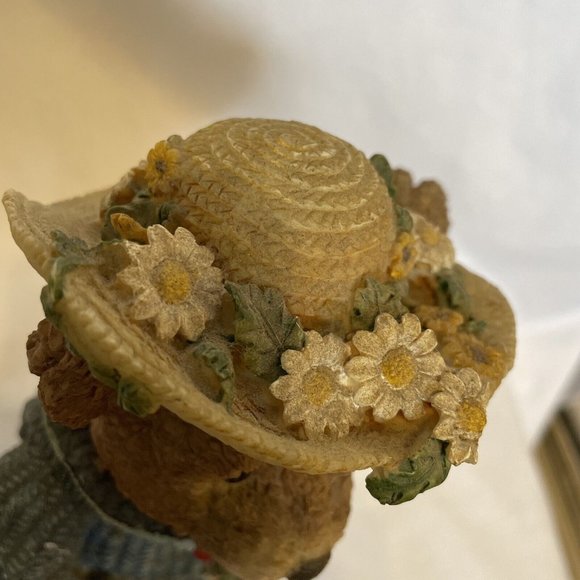 Resin Teddy Bear Large 8" Spring Flowers Don Mechanic Enterprises Sweater Hat - Picture 11 of 11